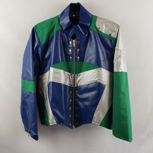 Dorneuil England Faux Leather Bike Jacket